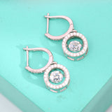 Moissanite Diamond Earrings Silver Needle – Thoughtful Gifts — 2