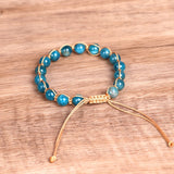 Women's Blue Apatite Beads Simple Braided – Jewelry Gift Ideas — 4