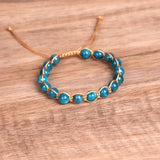 Women's Blue Apatite Beads Simple Braided – Jewelry Gift Ideas — 3