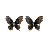 Sterling Silver Needle Hollow Mesh Butterfly Studs – Gifts for Couples — 16