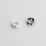 Sterling Silver Vintage Small Flower Hollow Bead – Birthday Gifts — 2