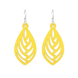 Hollow Geometry Wood Earrings Eardrop Personality – Birthday Gifts — 4