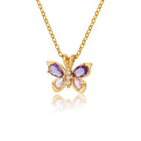 Purple Zircon Butterfly Necklace Micro Palette – Jewelry Gift Ideas — 5