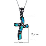 Sterling Silver Clavicle Chain Opal Four White – Jewelry Gift Ideas — 5
