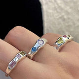 Sweet Small Colored Love Zircon Ring – Gifts for Couples — 6