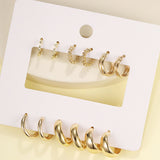 Creative Fashionable Golden Twist Earrings Suit – Thoughtful Gifts — 19