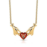 Hand Holding Heart Pendant Necklace Fashion – Jewelry Gift Ideas — 3