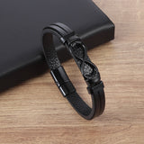 Stainless Steel Leather Bracelet Popular Pattern – Jewelry Gift Ideas — 6
