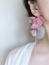 Flower Exaggerated Long Earless Earrings – Stylish Gifts — 16