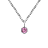 Stainless Steel Necklace With Diamond Birthstone – Jewelry Gift Ideas — 15