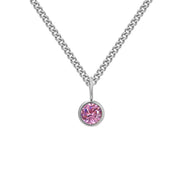 Stainless Steel Necklace With Diamond Birthstone – Jewelry Gift Ideas — 15