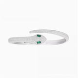Golden Silver Snake Female Open-ended Bracelet – Jewelry Gift Ideas — 4