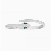Golden Silver Snake Female Open-ended Bracelet – Jewelry Gift Ideas — 4