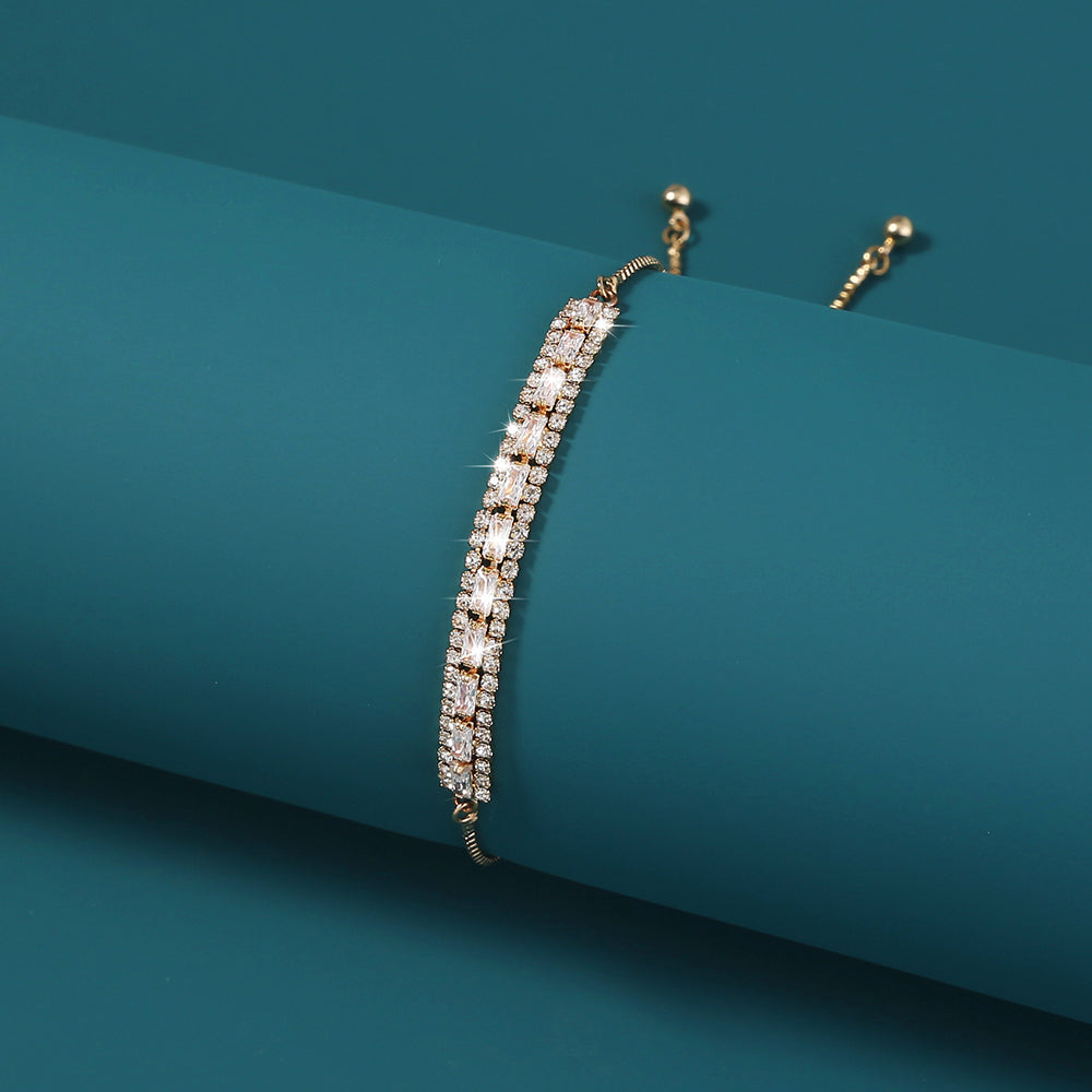 Brass Gold Plated Long Micropaved Zircon Pendant – Jewelry Gift Ideas — 1