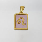 Stainless Steel Square Shell Zodiac Necklace – Jewelry Gift Ideas — 18