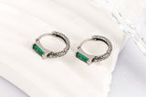 Fashion Crater Texture Green Stone Earrings – Stylish Gifts — 11