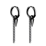 Black Geometric Pendant Stainless Steel Earrings – Jewelry Gift Ideas — 5