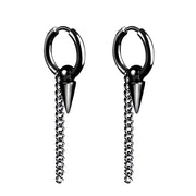 Black Geometric Pendant Stainless Steel Earrings – Jewelry Gift Ideas — 5