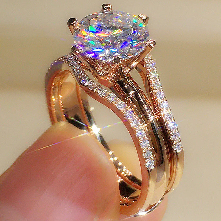 Fashion Six-claw Cubic Zirconia Ring – Stylish Gifts — 1