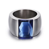 Simple Fashion Women's Steel Glass Titanium Steel Ring – Stylish Gifts — 10
