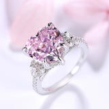 S925 Silver Heart Diamond Women's Ring – Gifts for Her — 5