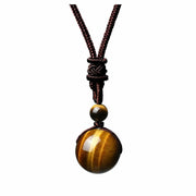 Natural Obsidian Pendant Amethyst Necklace – Jewelry Gift Ideas — 3