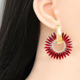 Women's Vintage Exaggerated Geometric Stud Earrings – Gifts for Her — 1
