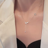 Women's 925 Sterling Silver Bow Pendant Necklace – Jewelry Gift Ideas — 6