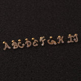 26 English Alphabet Earrings Micro-Inlaid Zircon Screw – Gifts for Her — 2