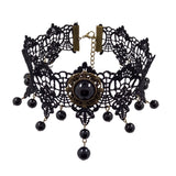Gothic Style Pearl Lace Pendant Necklace – Jewelry Gift Ideas — 3