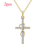 Alloy Pendant With Diamond And Eight-character – Jewelry Gift Ideas — 17