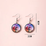 Tree Of Life Dangle Earrings Art Painting Picture – Creative Gifts — 3