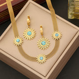 Turquoise Stainless Steel Necklace Simple – Jewelry Gift Ideas — 7