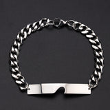 Stainless Steel Hangtag Couple Bracelet – Jewelry Gift Ideas — 2