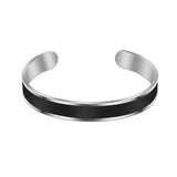 Simple Black Glossy Men's Leather Bracelet – Jewelry Gift Ideas — 4