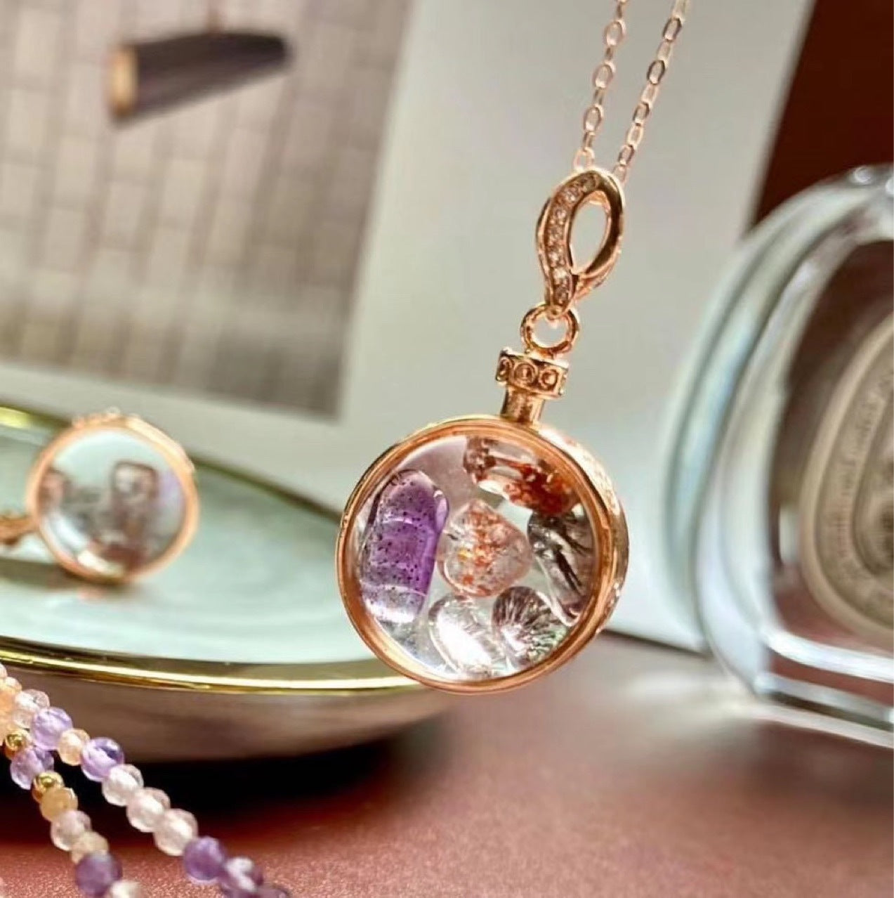 Super Seven Small Rough Stone Pendant Women's – Jewelry Gift Ideas — 1