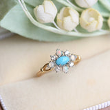 Rhombus Turquoise Natural Opal Opal Ring 925 – Unique Gift Ideas — 16