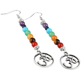 Tree Of Life Pattern Alloy Earrings Natural Crystal – Surprise Gifts — 2