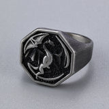 King's Riding Seat Dragon Titanium Steel Ring – Jewelry Gift Ideas — 10