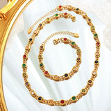 Small Fish Eye Design Colorful Zircon Stitching – Jewelry Gift Ideas — 1