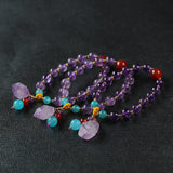 Natural Lavender Amethyst Original Stone Bracelet – Jewelry Gift Ideas — 3
