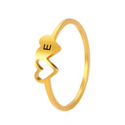 Hollow Out Double Love Ring 18k Real Gold Plating – Jewelry Gift Ideas — 13