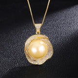 18K Gold Shell Beads Rose Geometric Women's Suit – Gifts for Her — 5