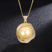 18K Gold Shell Beads Rose Geometric Women's Suit – Gifts for Her — 5