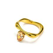 Inlaid Drop-shaped Zircon Irregular Titanium – Special Occasion Gifts — 10
