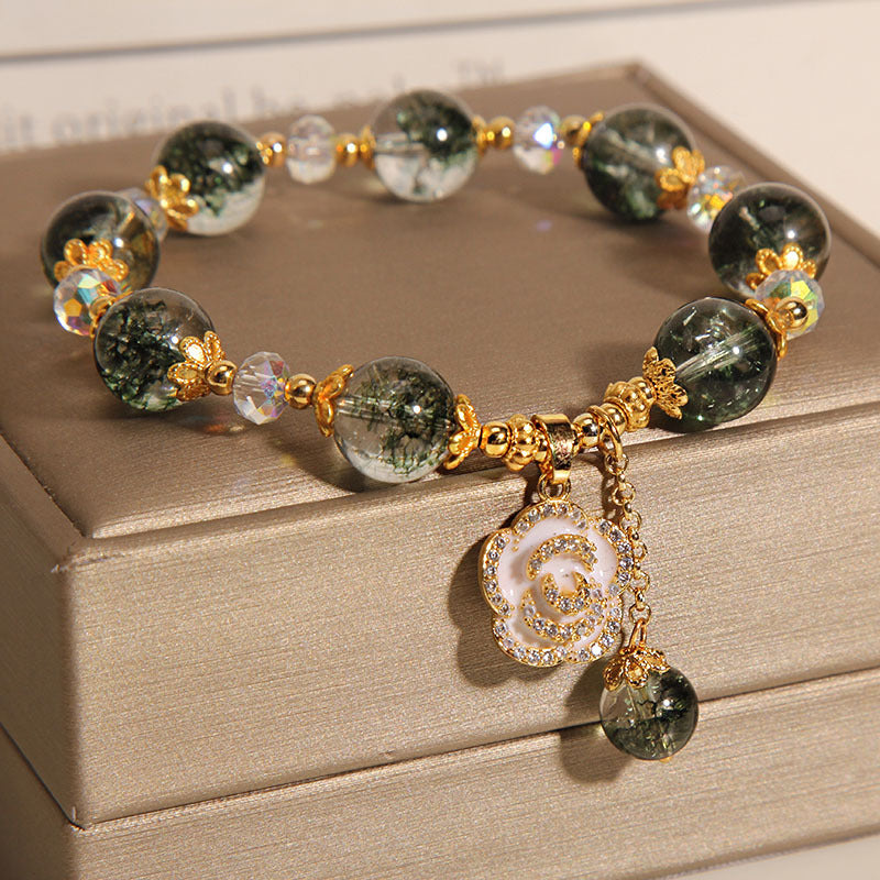 Green Ghost Crystal Bracelet Female Rose Pendant – Jewelry Gift Ideas — 1