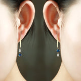 Stylish Silver Stud Earrings Inlaid With Zircons – Jewelry Gift Ideas — 1