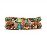 Multicolor Colorblock Natural Stone Leather – Jewelry Gift Ideas — 2