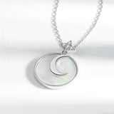 White Fritillary Star Moon Pendant Clavicle Chain – Jewelry Gift Ideas — 5