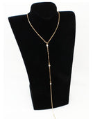 Minimal Diamond Embellished Back Chain Necklace – Jewelry Gift Ideas — 4